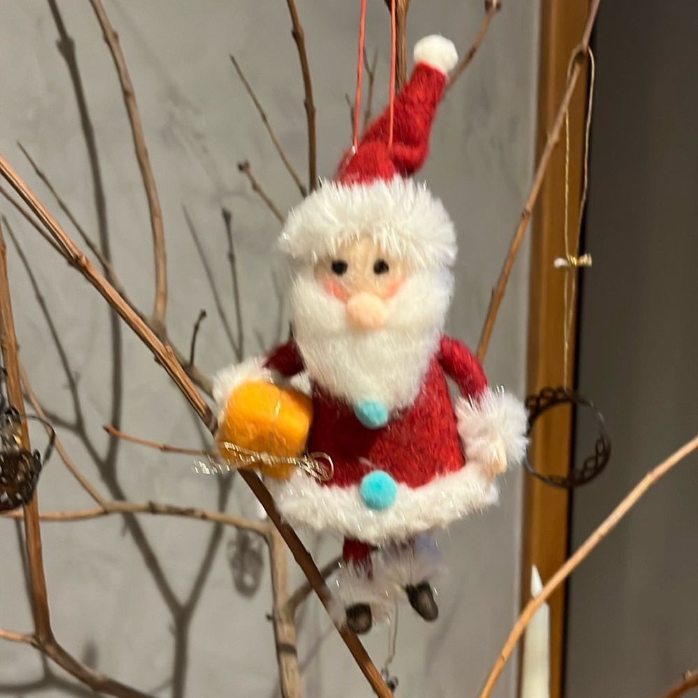 Glenhaven Home and Holiday Santa ornament